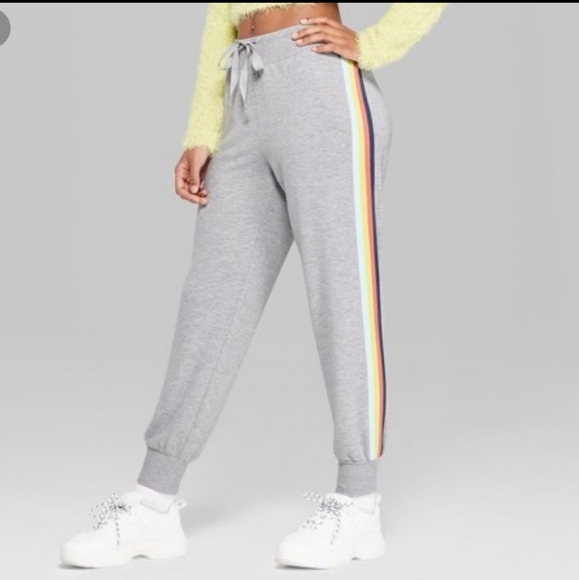 Wild Fable Rainbow Cropped Hoodie and Jogger Pants Matching Set - Picture 10 of 10